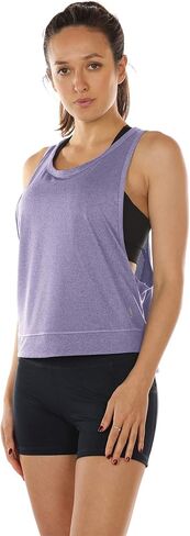 icyzone Cropped Workout Tops for Women, Athletic Yoga Gym Racerback Tank Tops, Running Exercise Shirts in Saudi Arabia
