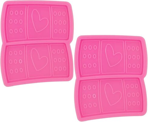 Super Shiny Phone Grip Band Aid Mold Epoxy Resin Mould, 2pc Silicone Molds DIY for Jewellery Badge Reel in Saudi Arabia