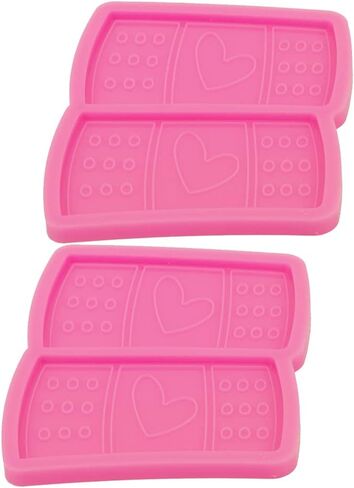 Super Shiny Phone Grip Band Aid Mold Epoxy Resin Mould, 2pc Silicone Molds DIY for Jewellery Badge Reel in Saudi Arabia