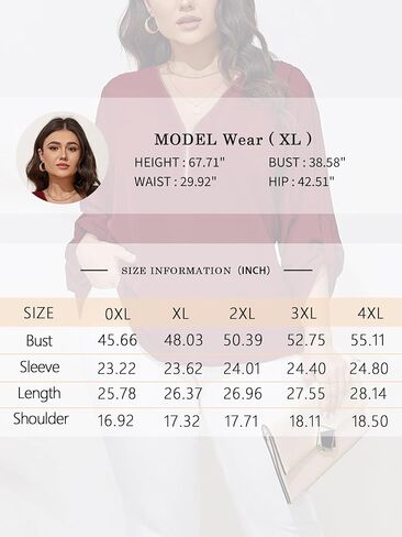 قمصان نسائية بمقاسات كبيرة وأكمام 3/4 لفة ورقبة على شكل حرف V وقمصان تونيك بنصف سحاب in Kuwait