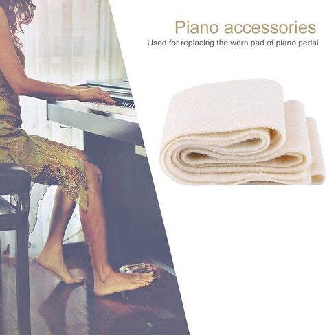 Piano Pedal Felt Beige Wool Musical Instruments Repair Parts Wear-Resistant Accessory, Piano Muffler Felt Piano Mute Rail Felt Strip Piano Weak Sound Felt for Piano Accessory in Saudi Arabia