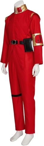 V Tv Series Costume V Visitors Costume Security Officer Uniform Military Costume Jacket Pants Clothes Red Suit in Saudi Arabia