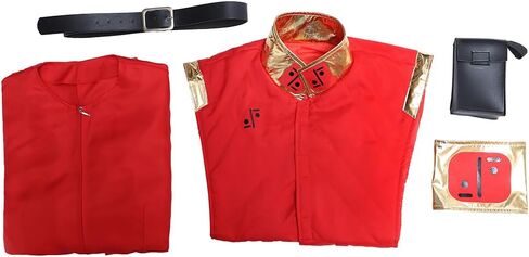 V Tv Series Costume V Visitors Costume Security Officer Uniform Military Costume Jacket Pants Clothes Red Suit in Saudi Arabia