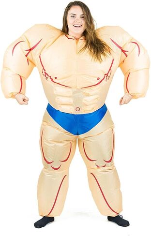 زي الرجل القوي الكبير القابل للنفخ للبالغين (مقاس واحد) in Kuwait