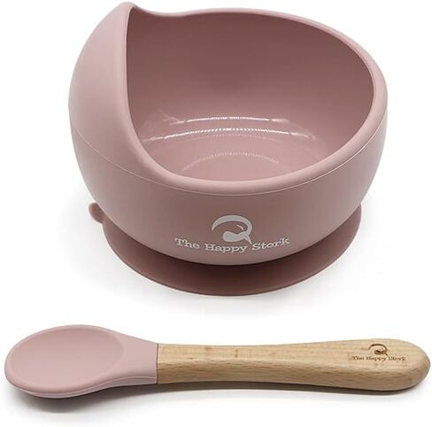 Silicone Suction Bowl and Spoon Set (Blossom) in Saudi Arabia