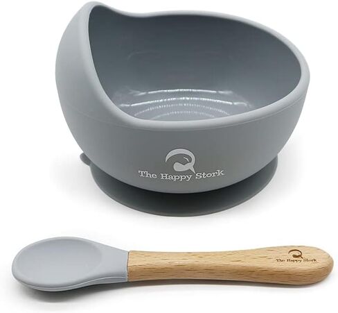 Silicone Suction Bowl and Spoon Set (Blossom) in Saudi Arabia