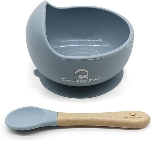 Silicone Suction Bowl and Spoon Set (Blossom) in Saudi Arabia