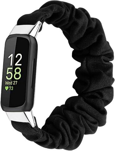 متوافق مع سوار Fitbit Inspire 3/Inspire 2 Scrunchie، بديل ناعم ومطبوع وأشرطة ساعة مرنة بحلقة منفردة سوار معصم ناعم لـ Fitbit Inspire 3/Inspire 2 جهاز تتبع اللياقة البدنية للنساء والرجال in Kuwait