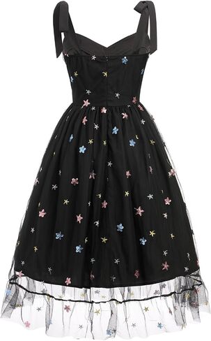 1950s Dresses for Women Vintage Off-Shoulder Neckline Puff Sleeve Hepburn Style Cocktail Rockabilly Swing Dress in Saudi Arabia
