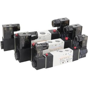 1pcs 4V130C-06 4V230C-08 4V330C-10 Solenoid Valve Air Valve Three Position Five Way Reversing Valve 12V 24V 110V 220V(4v130p-06,AC110) in Saudi Arabia