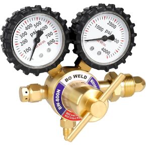 BO WELD Nitrogen Regulator with 0-800 PSI, CGA580 Inlet Connection and 1/4'' Male Flare Outlet Connection Gauges in Saudi Arabia
