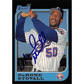 DaRond Stovall autographed Baseball Card (Montreal Expos, SC) 1997 Bowman 1st Rookie #390 - Baseball Slabbed Autographed Cards in Kuwait