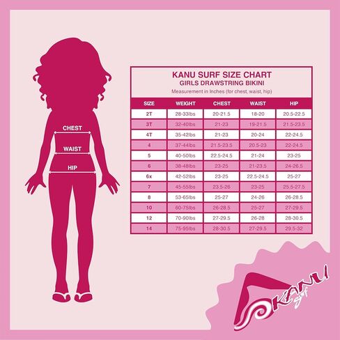 Kanu Surf Girls' Willow V-Neck Bikini Beach Sport 2-Piece Swimsuits in Saudi Arabia