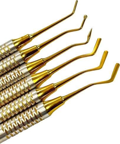 6pcs Titanium Light Wight German Dental Spatula Probe Scaler Composite Filling Instrum in Saudi Arabia