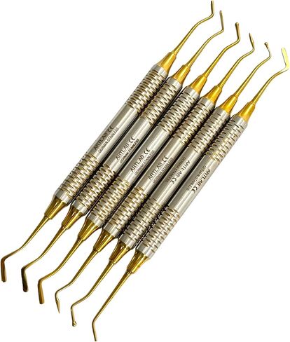 6pcs Titanium Light Wight German Dental Spatula Probe Scaler Composite Filling Instrum in Saudi Arabia