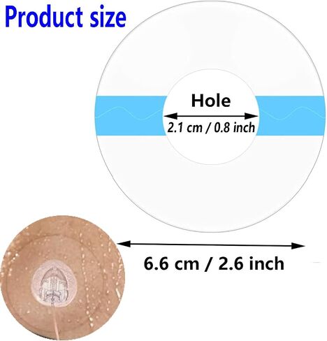 30 Pcs Waterproof Infusion Site CGM Adhesive Patches for Medtronic 780G/770G, Tandem t:Slim X2/ Mobi - Hypoallergenic Sensor Adhesive Tape with 0.8" Hole, 14-Day Wear, Pre-Cut Breathable Clear Patch in Saudi Arabia