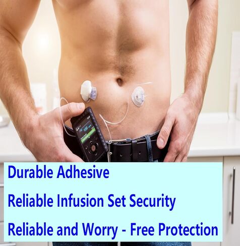 30 Pcs Waterproof Infusion Site CGM Adhesive Patches for Medtronic 780G/770G, Tandem t:Slim X2/ Mobi - Hypoallergenic Sensor Adhesive Tape with 0.8" Hole, 14-Day Wear, Pre-Cut Breathable Clear Patch in Saudi Arabia