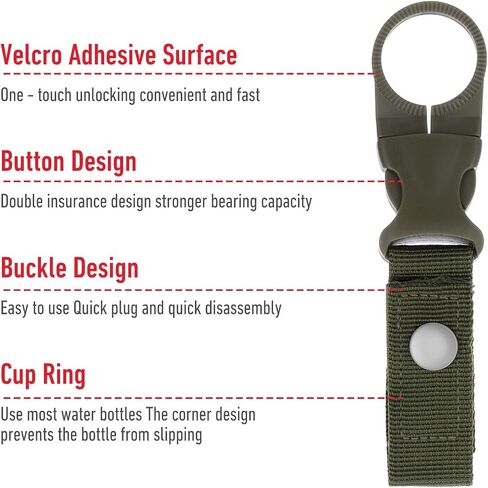 4 Pcs Bottle Buckle Clip Carabiner Hanging Buckle Portable Water Bottles Rings Holder Keychain Mineral Water Bottle Clip for Outdoor Camping Hiking Traveling in Saudi Arabia