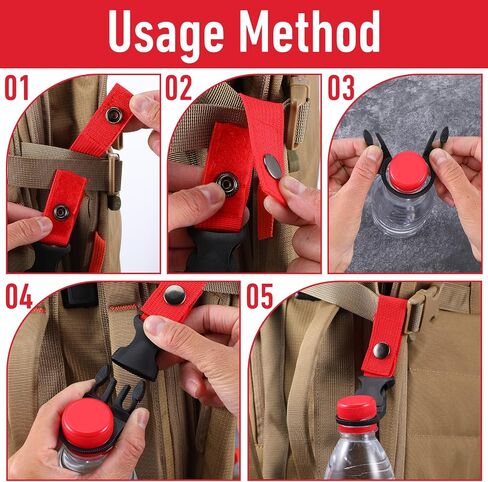 4 Pcs Bottle Buckle Clip Carabiner Hanging Buckle Portable Water Bottles Rings Holder Keychain Mineral Water Bottle Clip for Outdoor Camping Hiking Traveling in Saudi Arabia