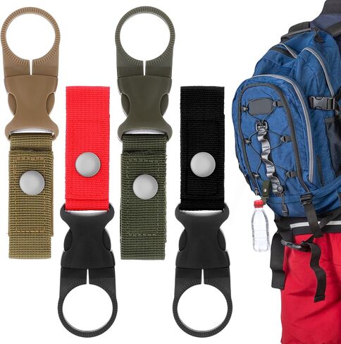 4 Pcs Bottle Buckle Clip Carabiner Hanging Buckle Portable Water Bottles Rings Holder Keychain Mineral Water Bottle Clip for Outdoor Camping Hiking Traveling in Saudi Arabia