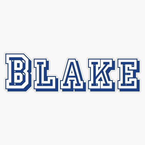 Blake Sticker Vinyl Decal Wall Laptop Window Car Bumper Sticker 5" in Saudi Arabia