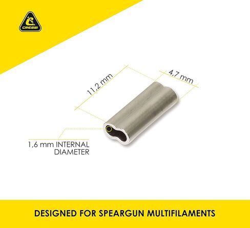 Cressi Copper Double Barrel Crimp Sleeve for Spearguns- Ensure Tight and Reliable Grip on Multifilament Lines and Reduce Risk of Slippage in Saudi Arabia
