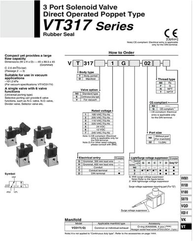 Vacuum Solenoid Valve VT307-5G/5G1-01/02 VT307V-3/4/6G1-01/02 VT307E-5GS VT307 VT317(VT307E-5GS-02-F) in Saudi Arabia