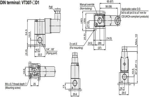 3 Port Solenoid Valve Type Type VT307 Series VT307V-5DZ1-01/VT307V-5DZ1-02/VT307-4DZ1-01/VT307-4DZ1-02 (VT307-5DZ1-01-F) in Saudi Arabia