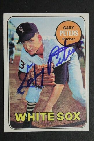 تم توقيع Chicago Sox Gary Peters موقعة 1969 Topps Card #34 BAT TAGH in Saudi Arabia