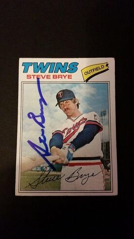 Steve Brye Twins 1977 Topps #424 Pirates Authentic Motograph FB15 - بطاقات البيسبول الموقعة in Saudi Arabia