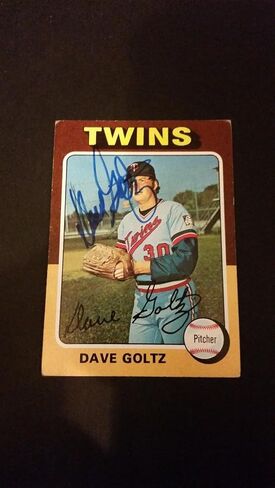 Dave Goltz Twins 1975 Topps #419 Angels Authentic توقيع توقيع FB15 - بطاقات البيسبول الموقعة in Saudi Arabia