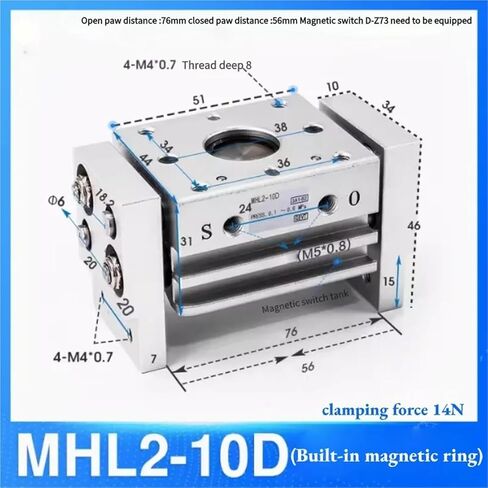 1PCS MHL2-10d ، 16d ، 20d ، 25d ، 32d ، 40d ، 10d1،10d2،16d1،16d2،20d1،20d2،25d1،25d2،32d1،32d2،40d1،40d2 wide pneinder cylinder (mhl2-10d2) in Kuwait