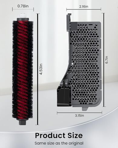 3 Sets Suction Station Water Filter with Removable Sieve Replacement Parts for S7 MaxV Ultra S7 Pro Vacuum Cleaner, Accessory Kit Include 2 Water Filter 1 High-Speed Cleaning Brus in Kuwait