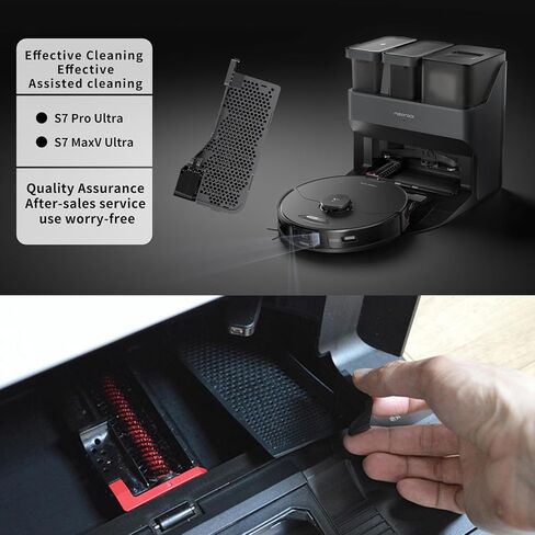 3 Sets Suction Station Water Filter with Removable Sieve Replacement Parts for S7 MaxV Ultra S7 Pro Vacuum Cleaner, Accessory Kit Include 2 Water Filter 1 High-Speed Cleaning Brus in Kuwait