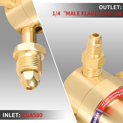 منظم النيتروجين BO مع 0-800 PSI ، CGA580 اتصال مدخل و 1/4 '' 'الذك in Saudi Arabia