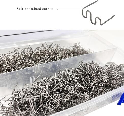 1000 PCS Hot Staples Bumper Welding Rods, 0.6mm 0.8mm Bumper Repairing Plastic Welding Kit, Metal Wave Shape Hot Staple Welding Wire for Machine Repair, Car Accessories in Kuwait