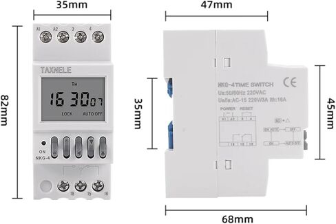 DIN Rail Timer ذكي microcputer microcomputer Auto Bell Ring Timer Time Switch School Bell 220V NKG-4 40 Group/Day in Kuwait