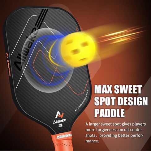 Pickleball Paddlles ، USAPA معتمدة ، 3K احتكاك السطح الألياف الكربون مجداف المخلل ، مضارب المخللة دائمة وخفيفة الوزن للمخلل للبالغين in Kuwait