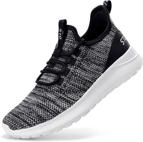 STQ Women's Walking Shoes Lightweight Running Tennis Shoes Non-Slip Comfortable Breathable Workout Gym Sports Athletic Orthopedic Sneakers Navy Purple 9.5 in Saudi Arabia