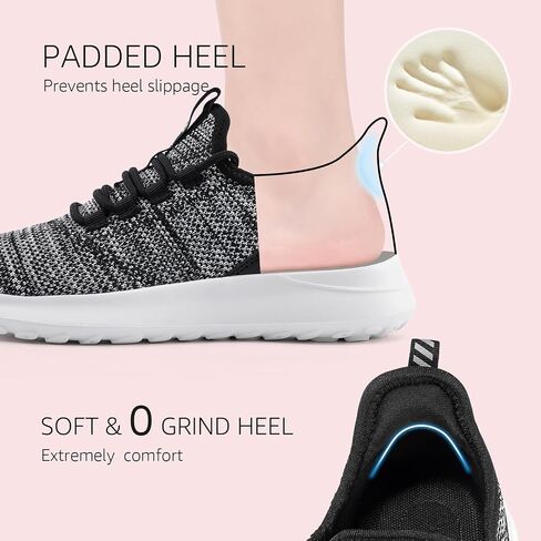 STQ Women's Walking Shoes Lightweight Running Tennis Shoes Non-Slip Comfortable Breathable Workout Gym Sports Athletic Orthopedic Sneakers Navy Purple 9.5 in Saudi Arabia