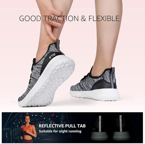 STQ Women's Walking Shoes Lightweight Running Tennis Shoes Non-Slip Comfortable Breathable Workout Gym Sports Athletic Orthopedic Sneakers Navy Purple 9.5 in Saudi Arabia