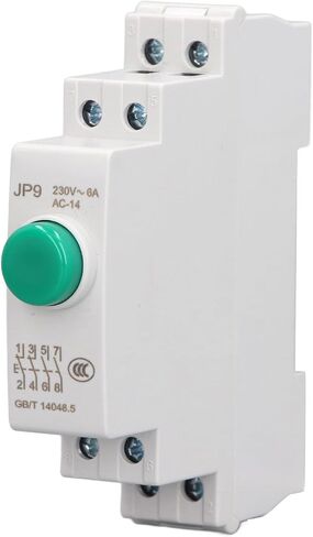 زر الضغط على السكك الحديدية DIN ، مفتاح Pushbutton مثبت على السكك الحديدية DIN AC230V 2NO 2NC مفتاح Pushbutton للبدء المغناطيسي مكافحة خط كهربائي كهربائي JP9 in Saudi Arabia