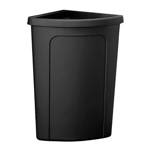 School Waste/Recycling Bin with Push Door Lid, 21 Gallon Corner Round Trash Can, Crack-Resistant, Commercial Durable Garbage Can, Reinforced Bottom, Ideal for Home, Kitchen, Bar, Hotel, Restaurant in Kuwait