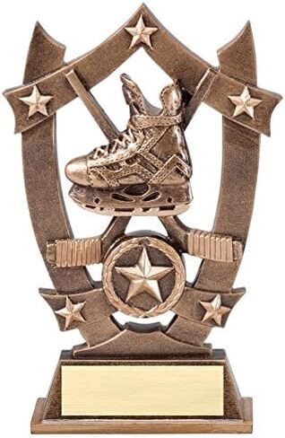 يمنح العقد من الزمن جائزة الجليد للهوكي 3D Gold Sport Stars Trophy - جائزة Star MVP Player - 6.25 بوصة - تخصيص الآن in Saudi Arabia