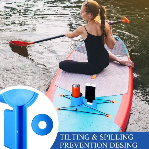 Soulchen 2 Pcs Paddle Board Cup Holder Kayak Cup Holder Paddle Board Accessories Stand up for Phone Drink Bottle Boat Fishing Tool Lures Storage Sup Surfboards Canoes Kayak Fishing Accessoires in Saudi Arabia