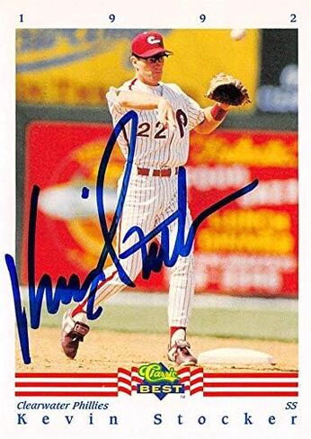Kevin Stocker autographed Baseball Card (Clearwater Phillies) 1992 Classic Best Rookie #76 - Baseball Slabbed Autographed Cards in Saudi Arabia