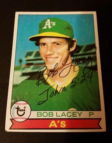 Bob Lacey Athletics 1979 Topps #647 Giants Authentic Signed Autograph JG2 - MLB Autographed Baseball Cards in Saudi Arabia