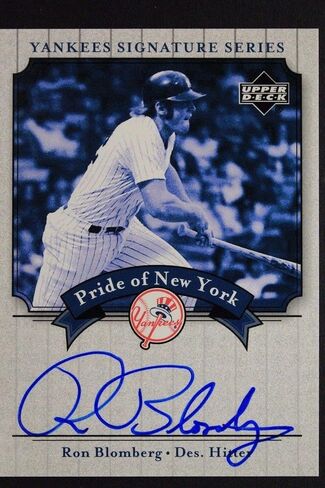 Ron Blomberg تم توقيعه 2003 UD NY Yankees سلسلة تسجيلات 16M - MLB بطاقات البيسبول موقعة in Saudi Arabia