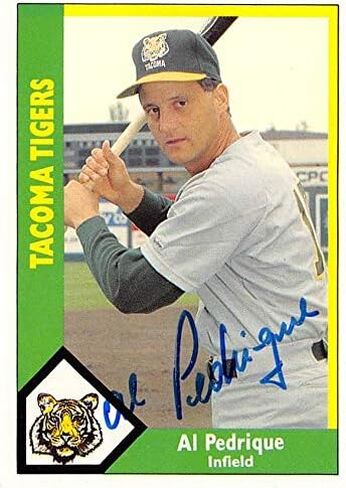 Al Pedrique autographed Baseball Card (Tacoma Tigers, Athletics) 1990 CMC Minor League Rookie #596 - Baseball Slabbed Autographed Cards in Saudi Arabia