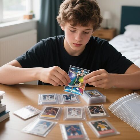 400Pcs Top Loader Sleeves Penny Sleeves for Top Loaders Resealable Team Bags for 35-75PT Rigid Toploader Card Holder Trading Card Sleeves Trading Card Protectors for Semi Rigid Card Holders(3" x 4") in Saudi Arabia